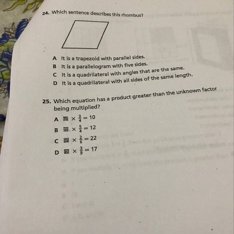 Answers for questions 24 and 25 please explain-example-1