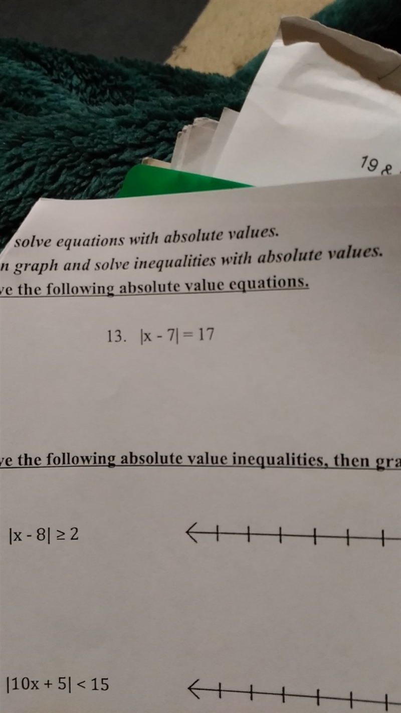 |x-7|=17 absolute Value Equation-example-1