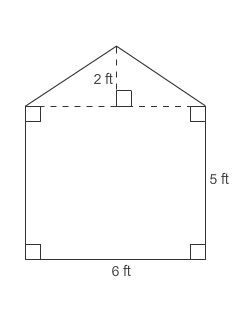 What is the area of the figure? _______ ft2-example-1