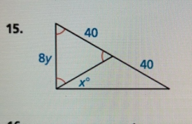 I need to know how to find x on this triangle-example-1