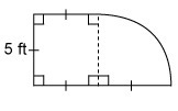 This figure consists of a square and a quarter circle. What is the perimeter of this-example-1