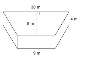 Help needed worth 30 points thanks in advance! What is the volume of the trapezoidal-example-1