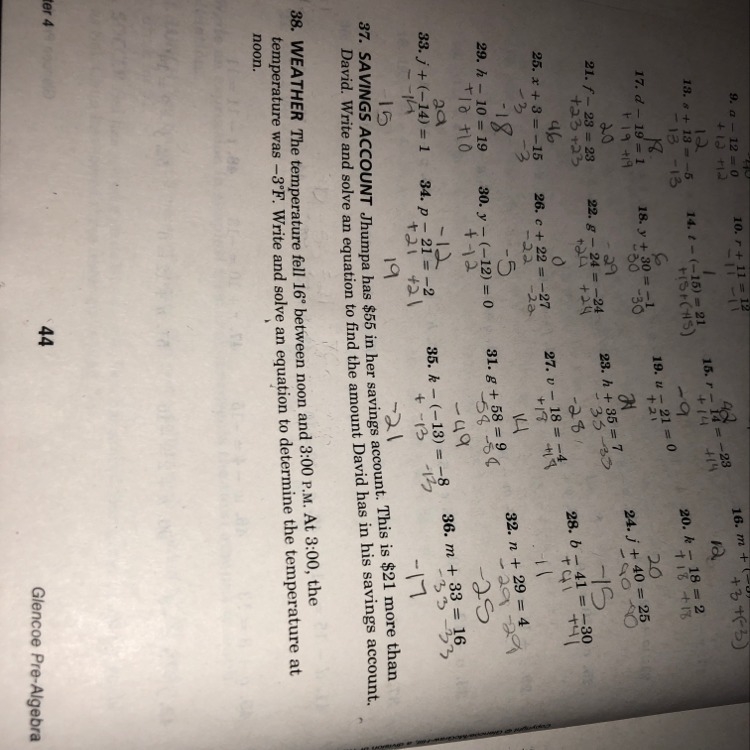 WHAT IS THE ANSWER TO #37 and #38 20 points!-example-1