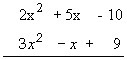 Subtract the following polynomials, then place the answer in the proper location on-example-1