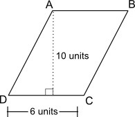 What is the area, in square units, of the parallelogram shown below? 30 square units-example-1