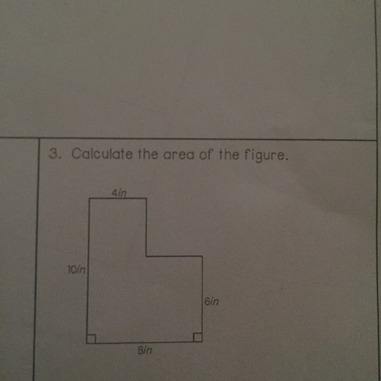 Can someone help me calculate the area of the figure with the numbers as 10, 6, 8, 4-example-1