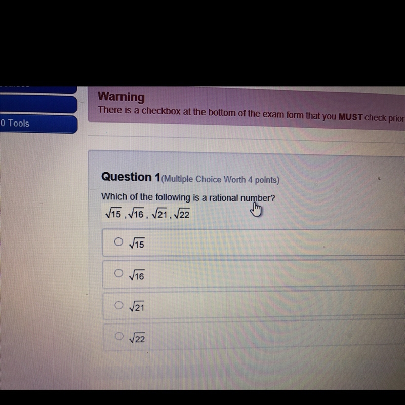 Which of the following is a rational number?-example-1