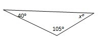 Find the missing angle measure.-example-1