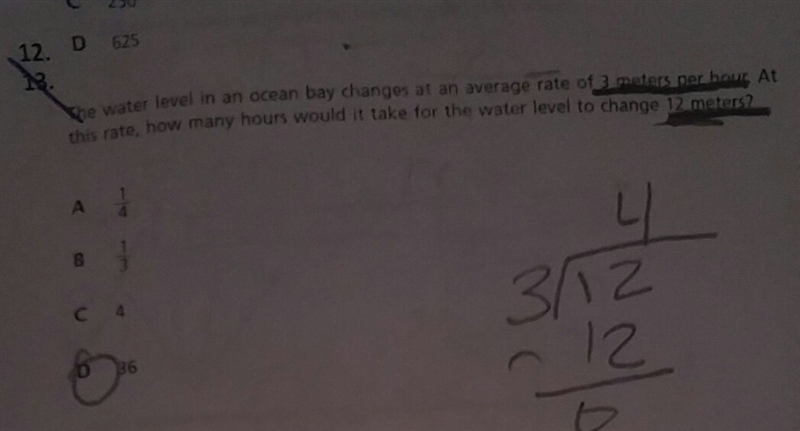 the water level in an ocean bay changes at a average rate of three meters per hour-example-1