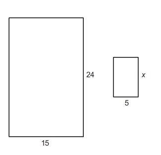 The rectangles shown are similar. What is the value of x? A. 12 B. 6 C. 8 D. 7-example-1