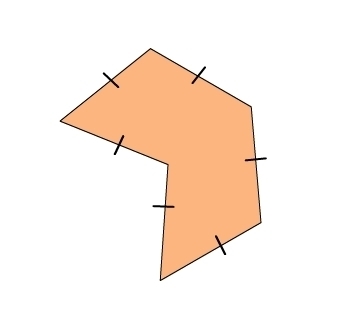 Which word correctly describes the hexagon? A. equiangular B. regular C. equilateral-example-1