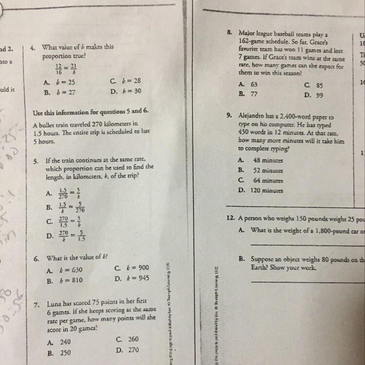 PLS HELP ME GUYS ASAP FOR 4, 5, 6, and 7 (SHOW WORK!!!) + LOTS OF POINTS!-example-1