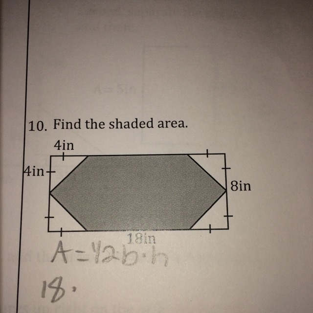 What is the area of the shaded shape and I need the steps-example-1