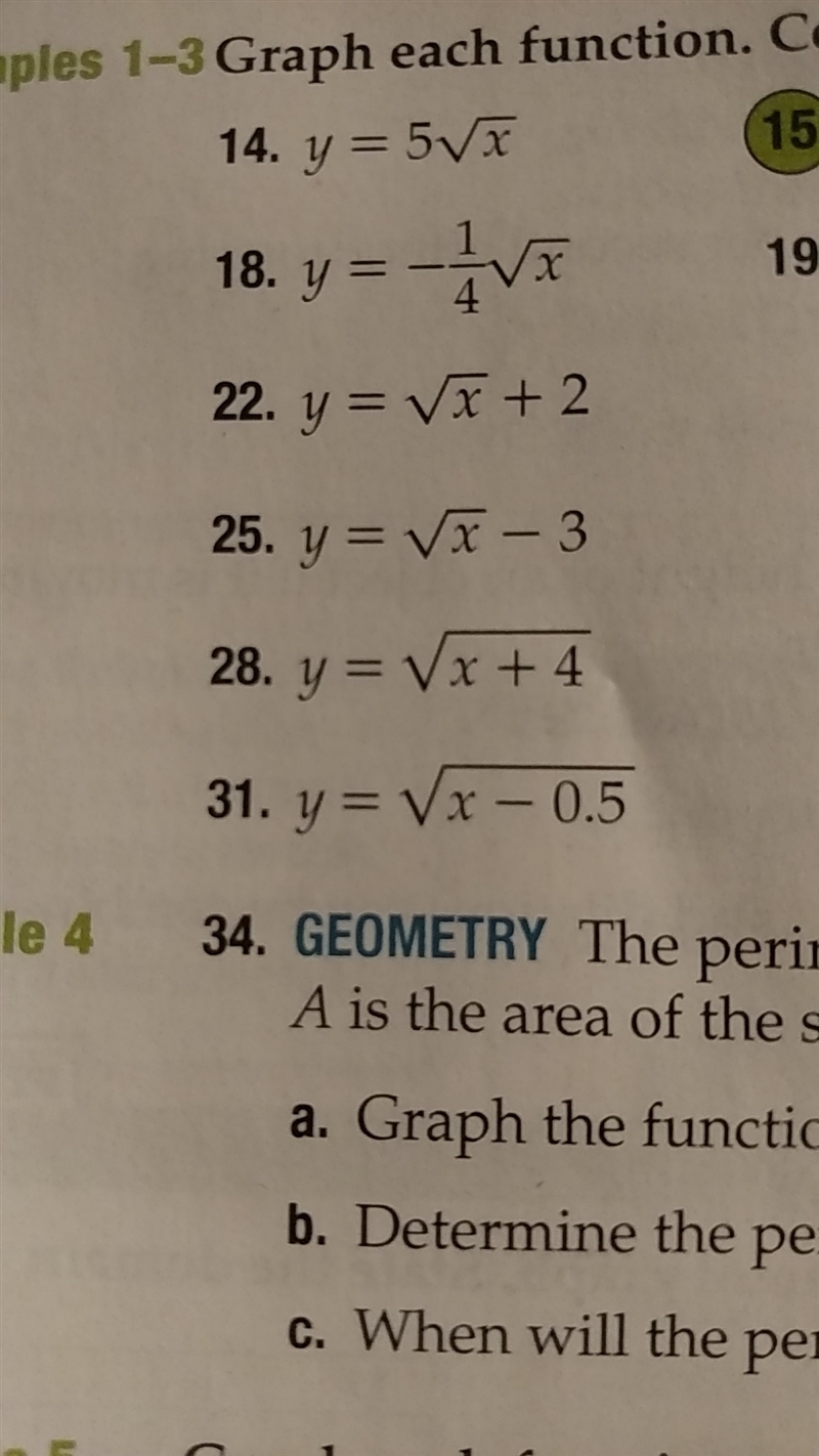 I do not know how to graph this square root function (# 28)-example-1