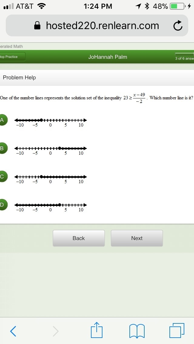 Please help me with math please, they are number lines-example-1