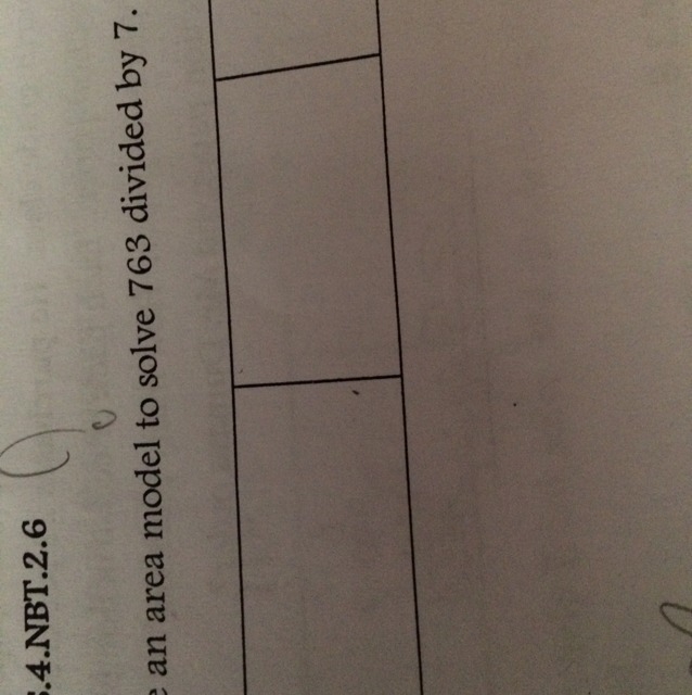 Use an area model to solve 763 divided by 7?-example-1