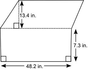 NEED HELP ASAP!!!! The figure shown has a parallelogram on top and a rectangle below-example-1