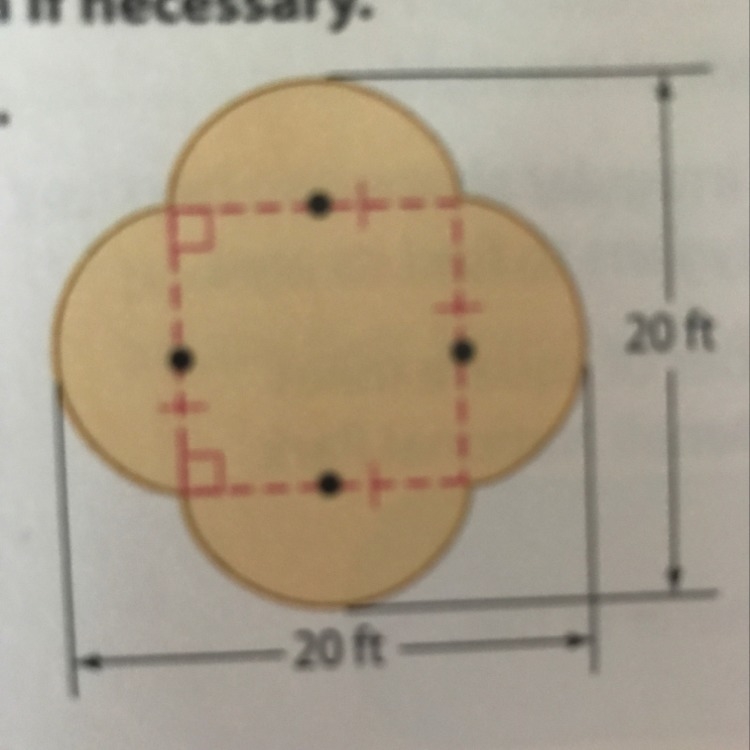 How do I find the area of this shape (rounded to the nearest 10th place)?-example-1