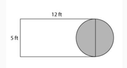 PLEASE HELP! THANKS! In the figure, one side of the rectangle divides the circle in-example-1