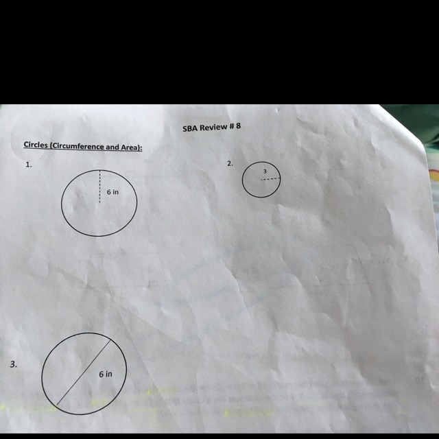 How do you find the circumference and area ? ( what formula do you use)-example-1