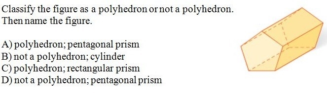 Classify the figure as a polyhedron or not polyhedron.-example-1