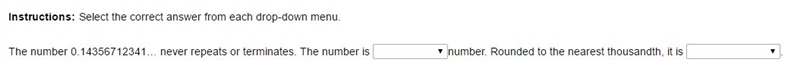 The number 0.14356712341… never repeats or terminates-example-1