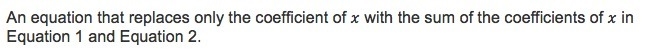 The question is located below and the answers are: A. a multiple of equation one B-example-3