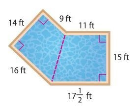 A) What is the area of the pool's floor to the nearest hundredth?-example-1