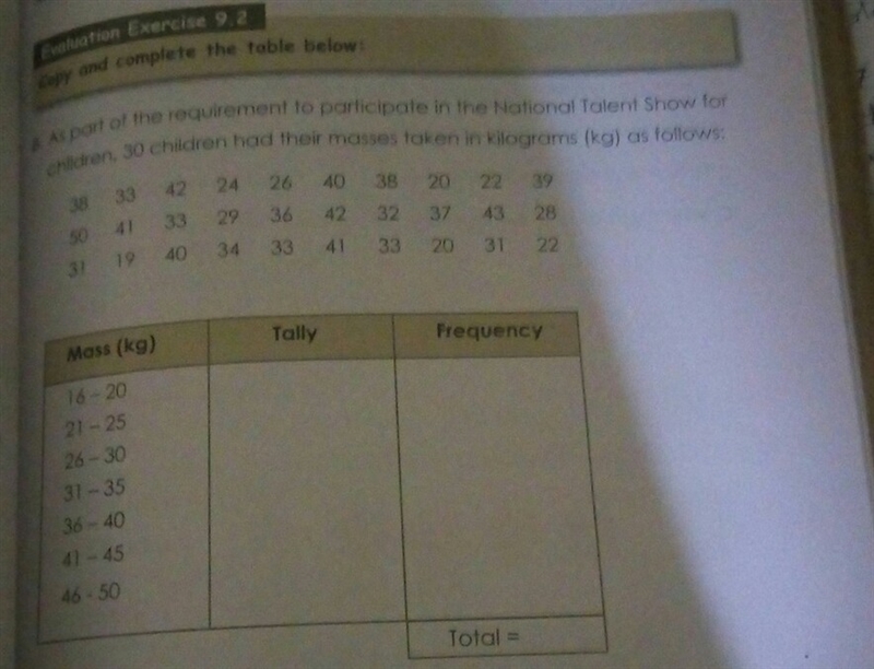 The picture above (maths) tally and frequency-example-1