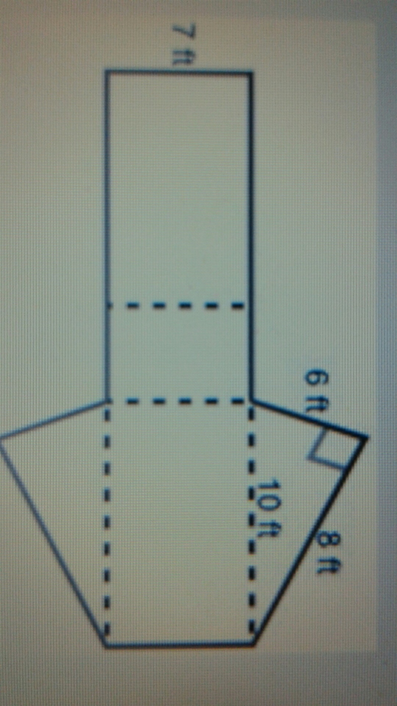 Use a net to find the surface area of the right triangular prism shown below; 198 square-example-1