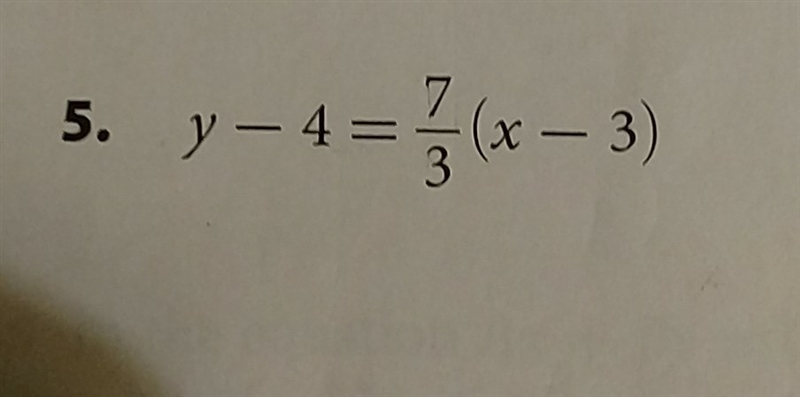 The book says the answer is -4x+y=12 but my answer was 3y=7x-9 How did they get that-example-1