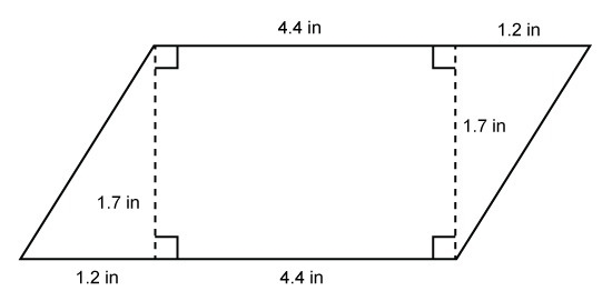 An artist uses parallelogram-shaped decorative tiles to create a design. One tile-example-1