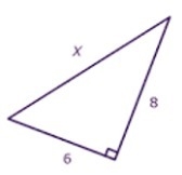 Find the length of the missing side. A.100 B.10 C.14 D.48-example-1