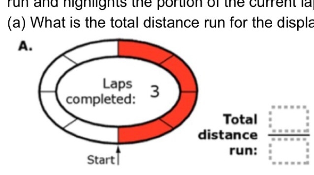 2] A treadmill counts each 14 mile run as one lap. The display on the treadmill shows-example-1