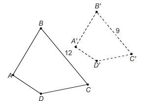 Pre-image ABCD was dilated to produce image A′B′C′D′ . What is the scale factor from-example-1