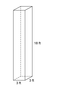 What is the volume of the right prism? A. 234 ft3 B. 162 ft3 C. 96 ft3 D. 24 ft3-example-1