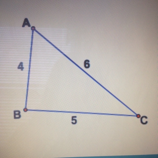 Determine the BEST name for the triangle. A. equiangular B. equilateral C. obtuse-example-1