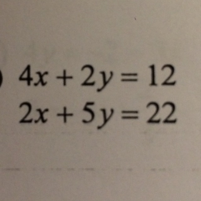 Solve one of the equations for "x" or "y" and then solve the system-example-1