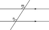 A pair of parallel lines is cut by a transversal as shown below: Which of the following-example-1