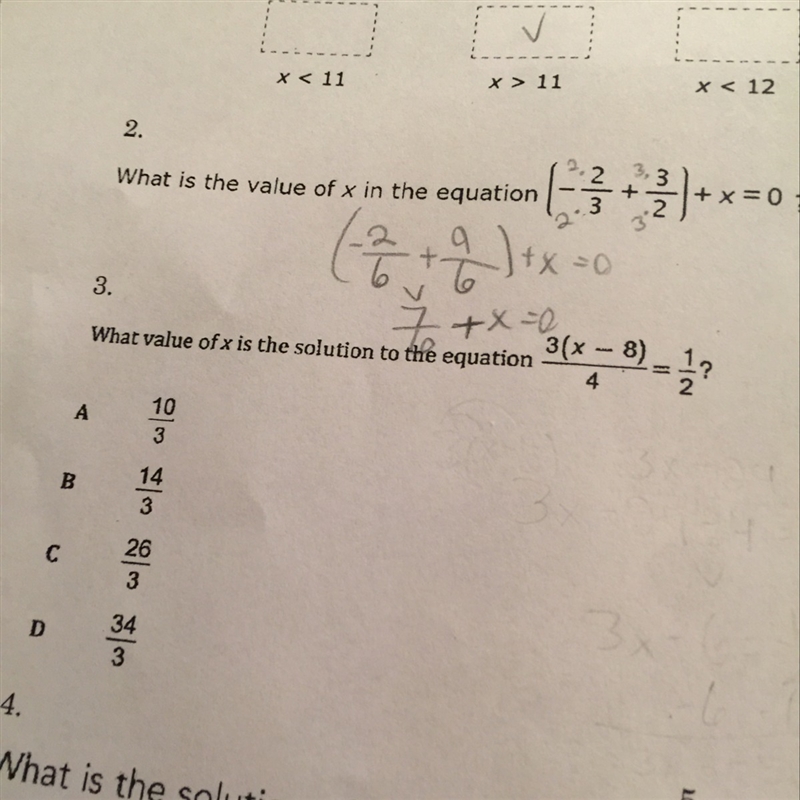 What is the value of x on number 3?-example-1