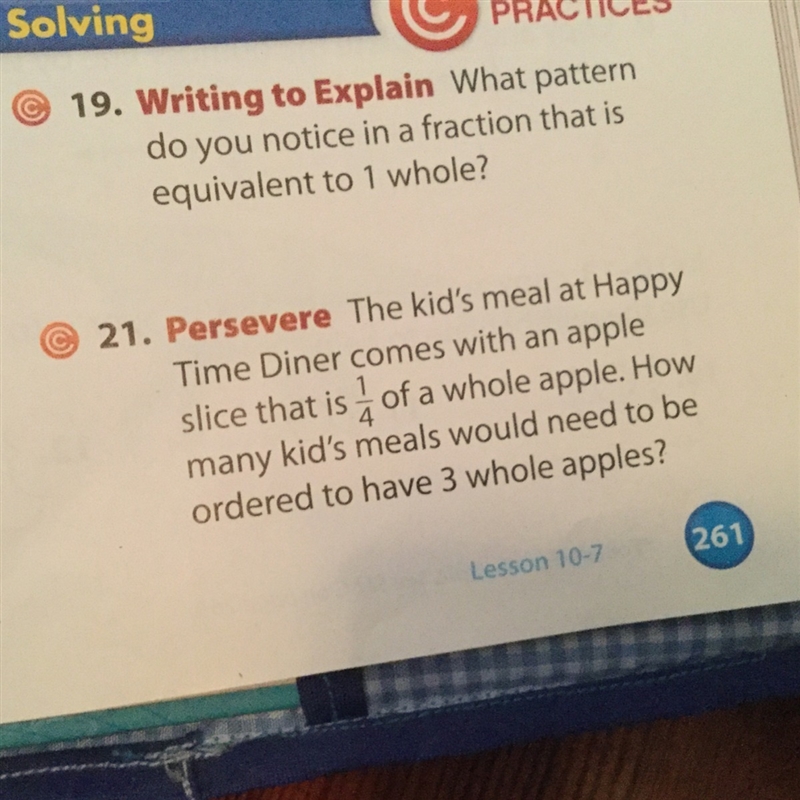 The kid's meal at Happy Time Diner comes with an apple slice that is 1/4 of a whole-example-1