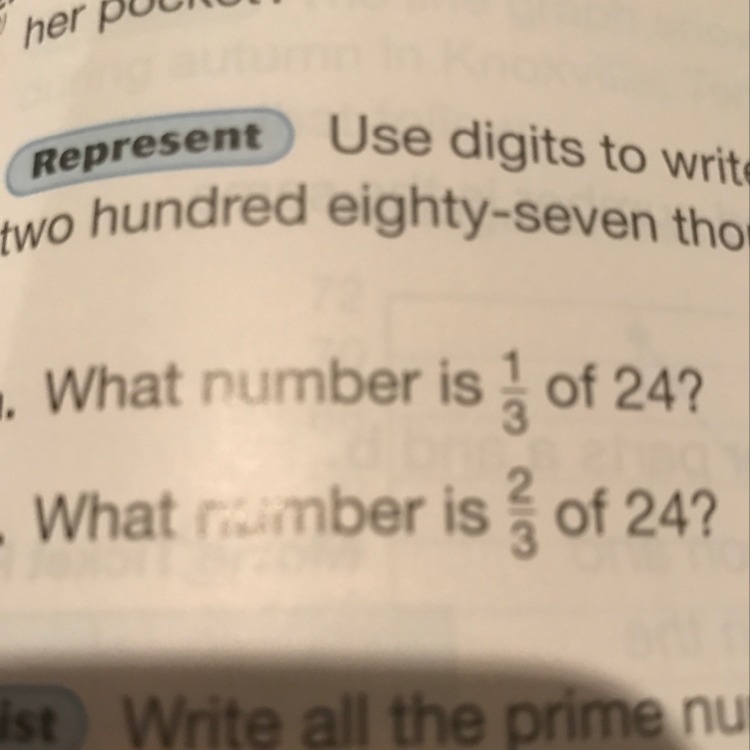 What number is 2/3 of 24-example-1