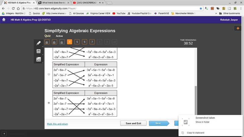 Sahib tried four different solutions to the matching problem. Which of his four answers-example-3