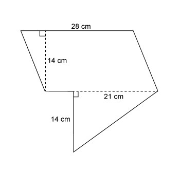 Find the area of the figure. Assume the figure is made up of parallelograms and triangles-example-1