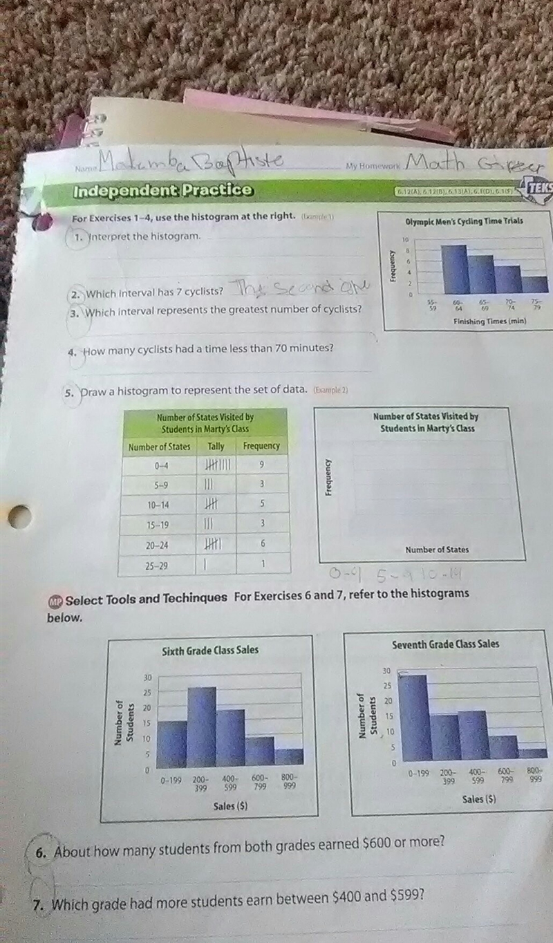 Histograms answer 6th grade math-example-1