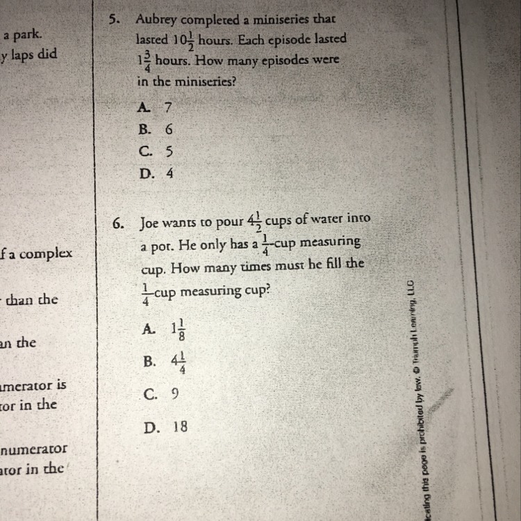 Please help me ASAP for 5 and 6 with SHOWN WORK ( THANK YOU GUYS)-example-1