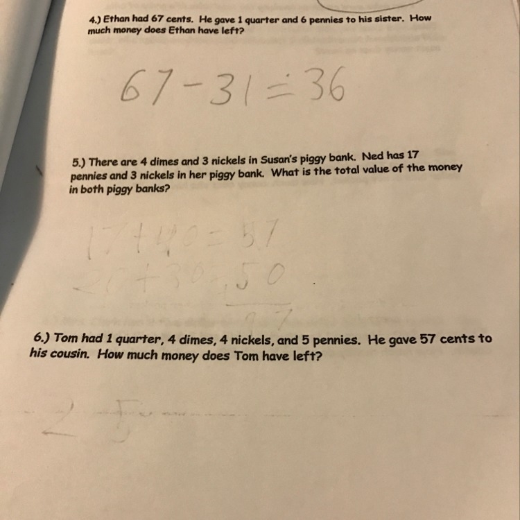 Number 5 and 6 please show work-example-1