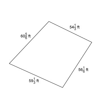 (20 points) What is the perimeter of the figure? 229-4/9 ft 229-2/3 ft 230-2/3 ft-example-1