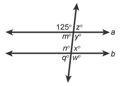 Lines a and b are parallel. What is the measure of angle m? m = ?-example-1