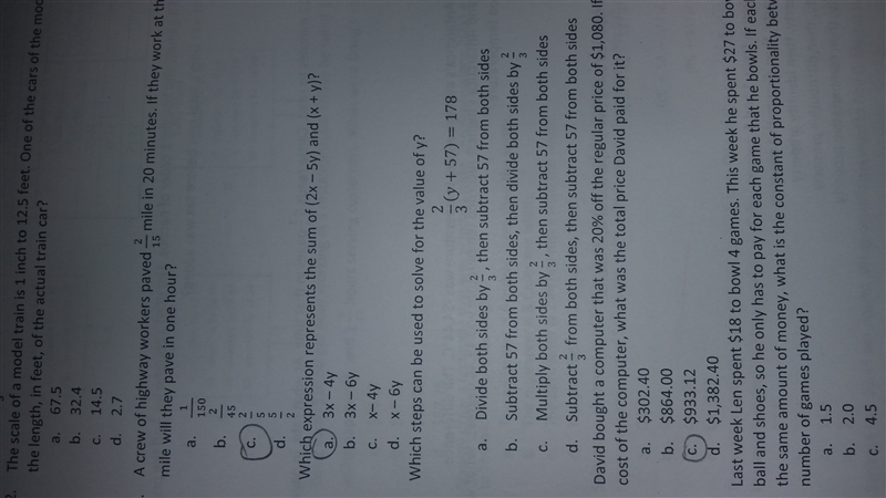 Which steps can be used to solve for the value of y? 2/3(y+57)=178-example-1